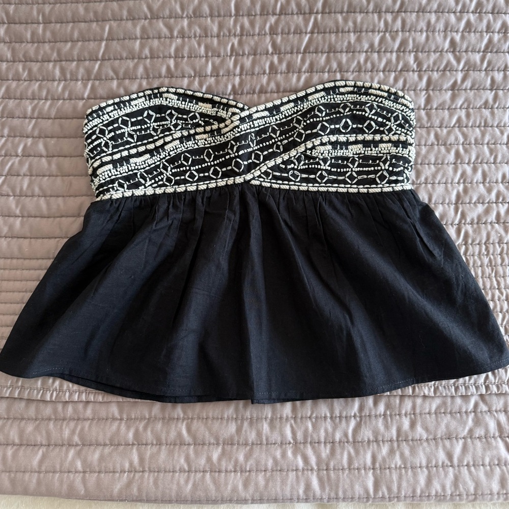 Zara strapless beaded top